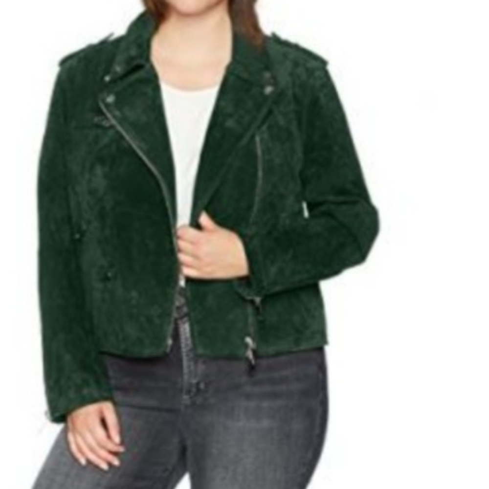 Rebel Wilson Green Suede Jacket...Worn Twice - image 2